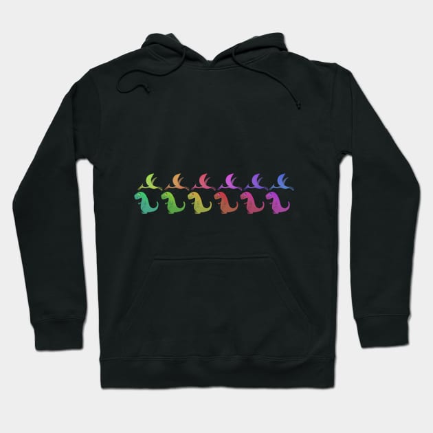 Dinosaur rainbow! Hoodie by Contenebratio